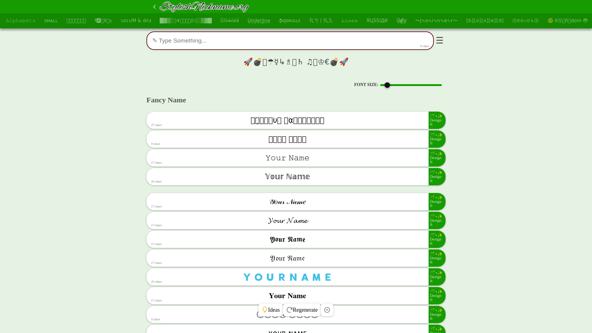 website screenshot of https://stylishnickname-org.pages.dev/