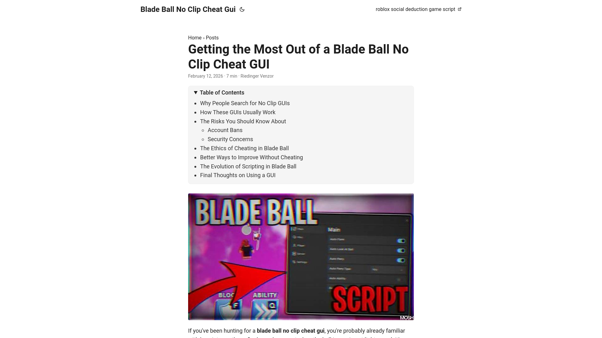 website screenshot of https://blade-ball-no-clip-cheat-gui.pages.dev/