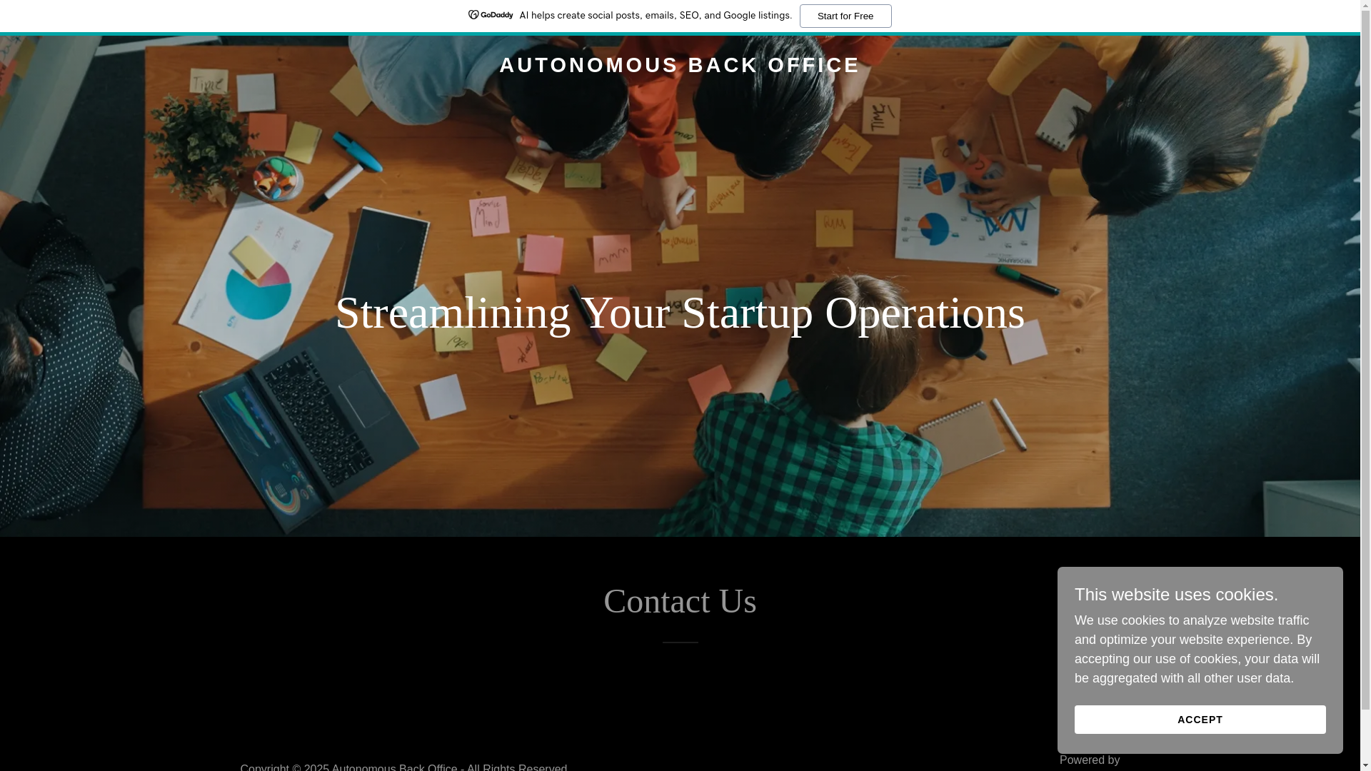 website screenshot of https://autonomousbackoffice.com/