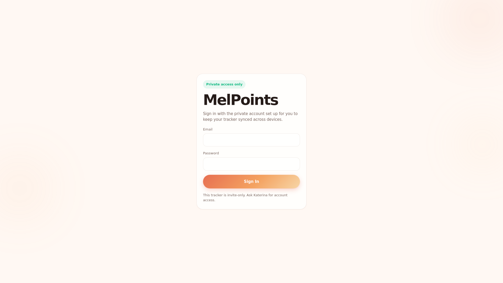 website screenshot of https://melpoints.click