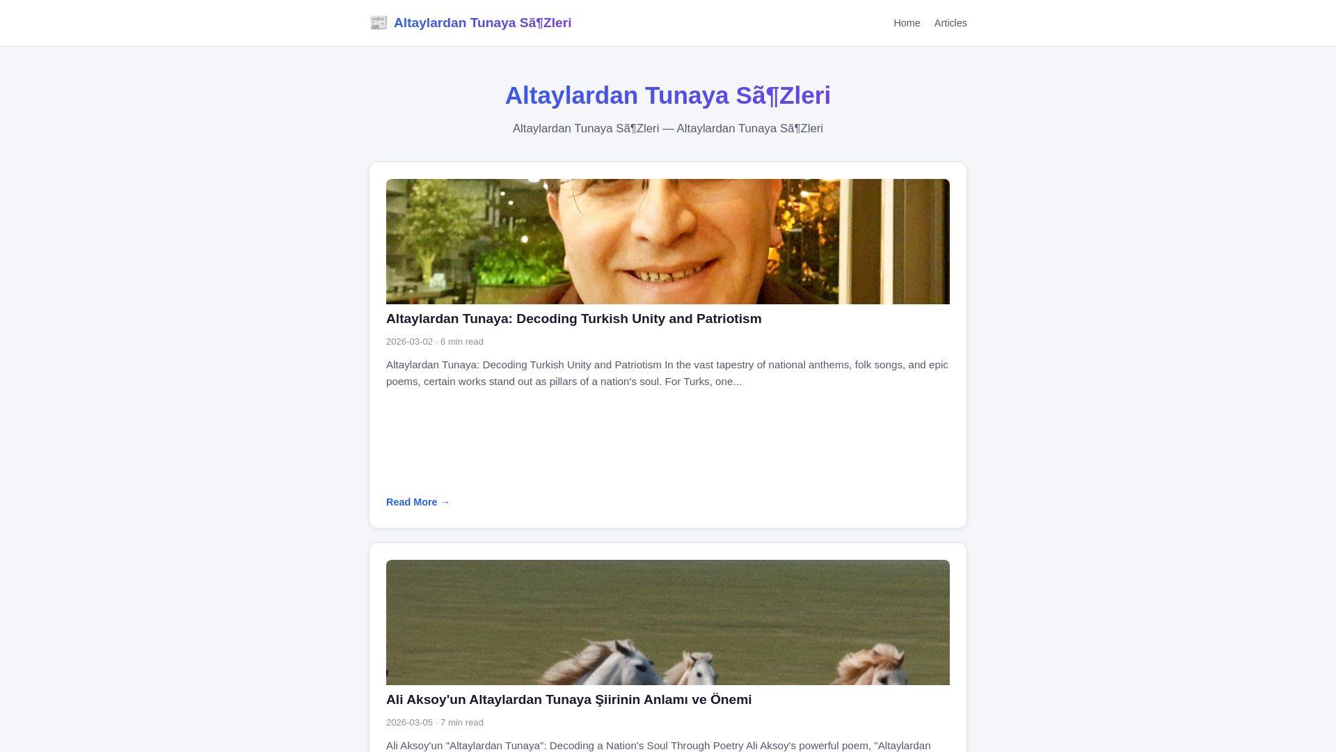 website screenshot of https://altaylardan-tunaya-sapzleri.pages.dev/