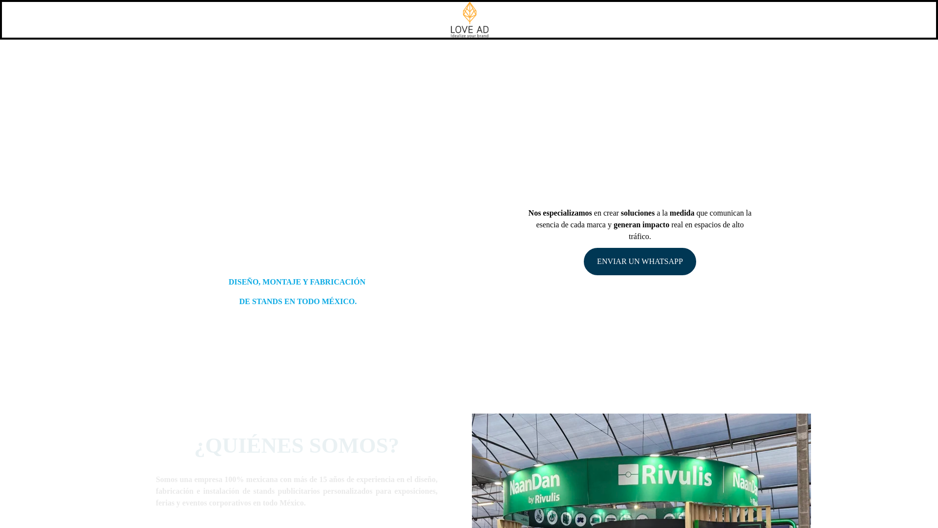 website screenshot of https://loveadexpostands.mx