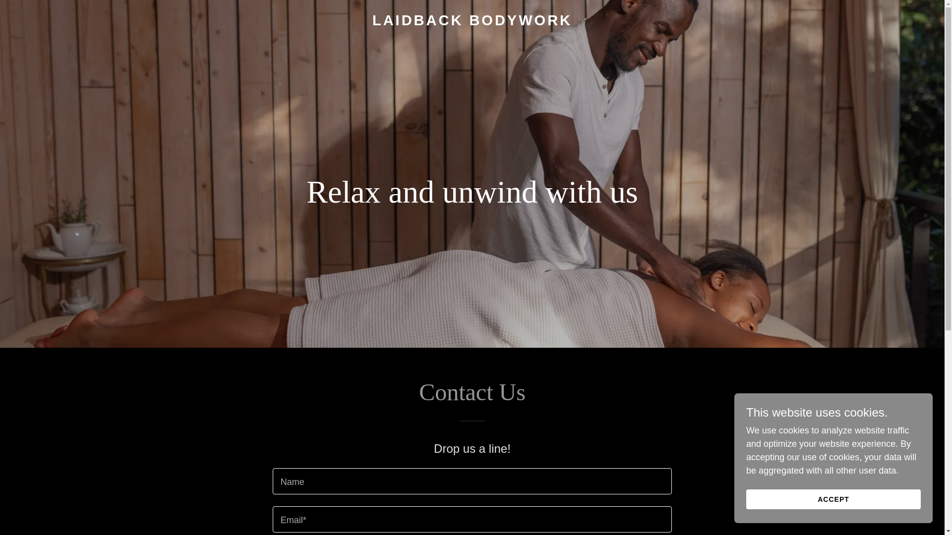 website screenshot of https://laidbackbodywork.com/