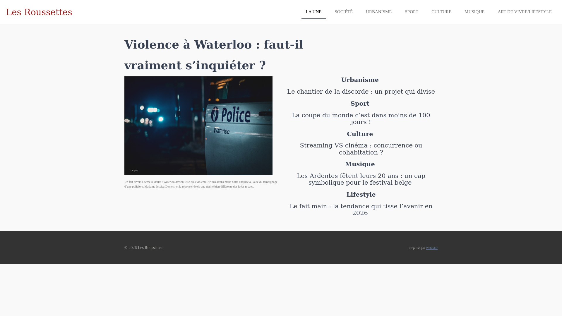 website screenshot of https://lesroussettes.be