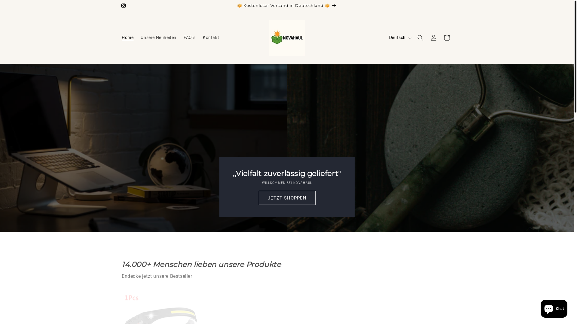 website screenshot of https://nova-haul.de/