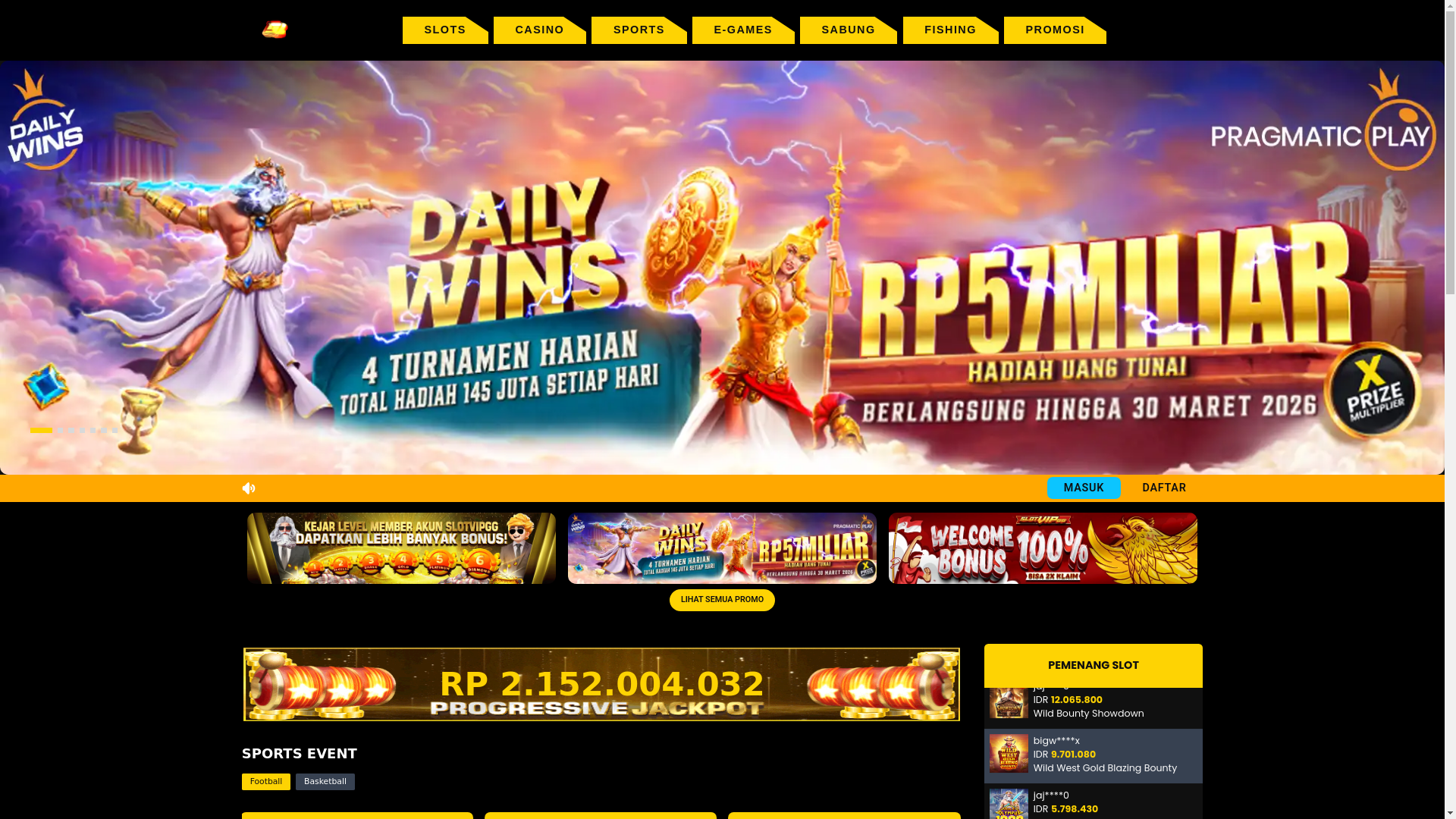 website screenshot of https://slotvipggcepat.com/