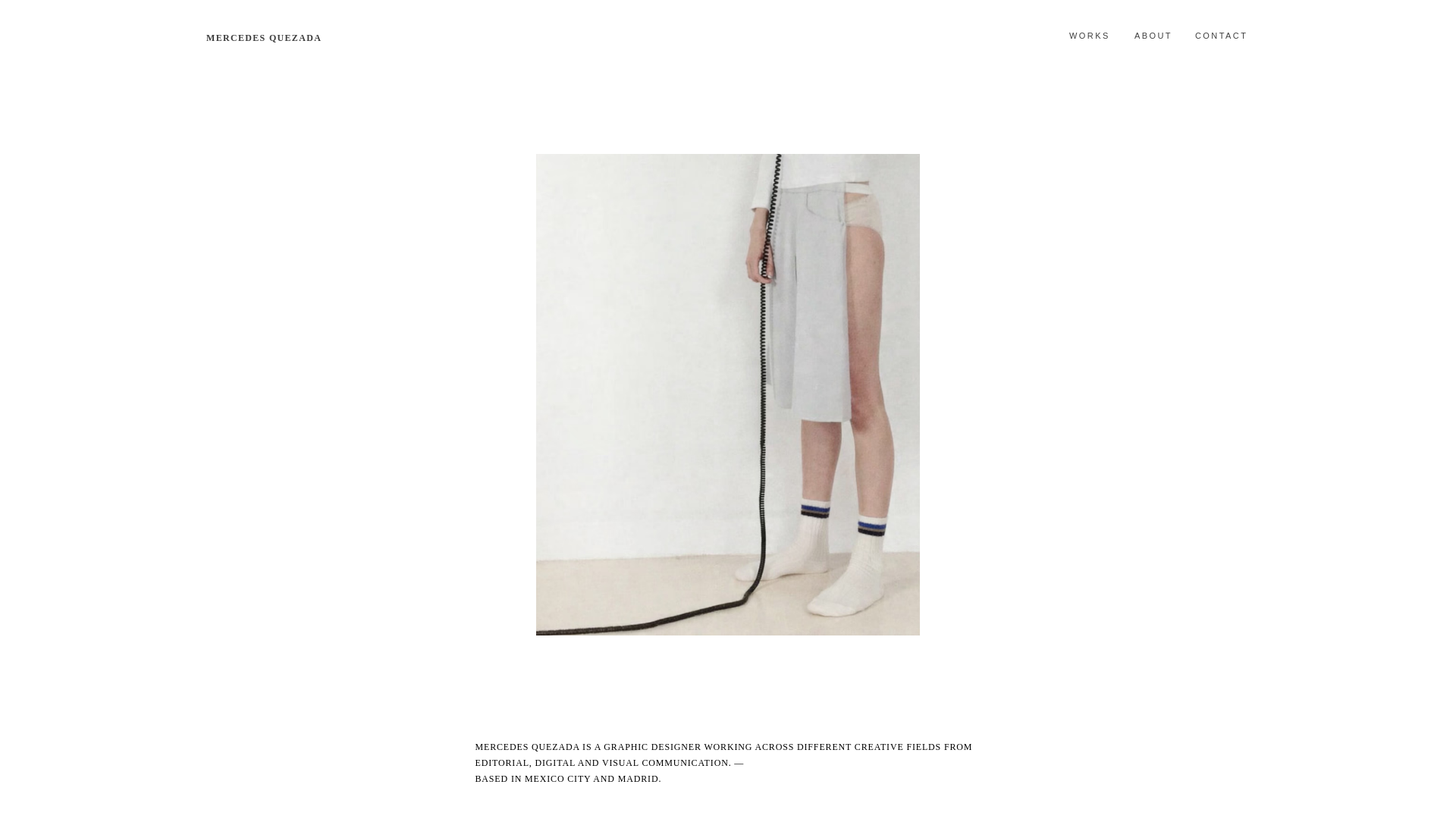 website screenshot of https://mercedesquezada.com/