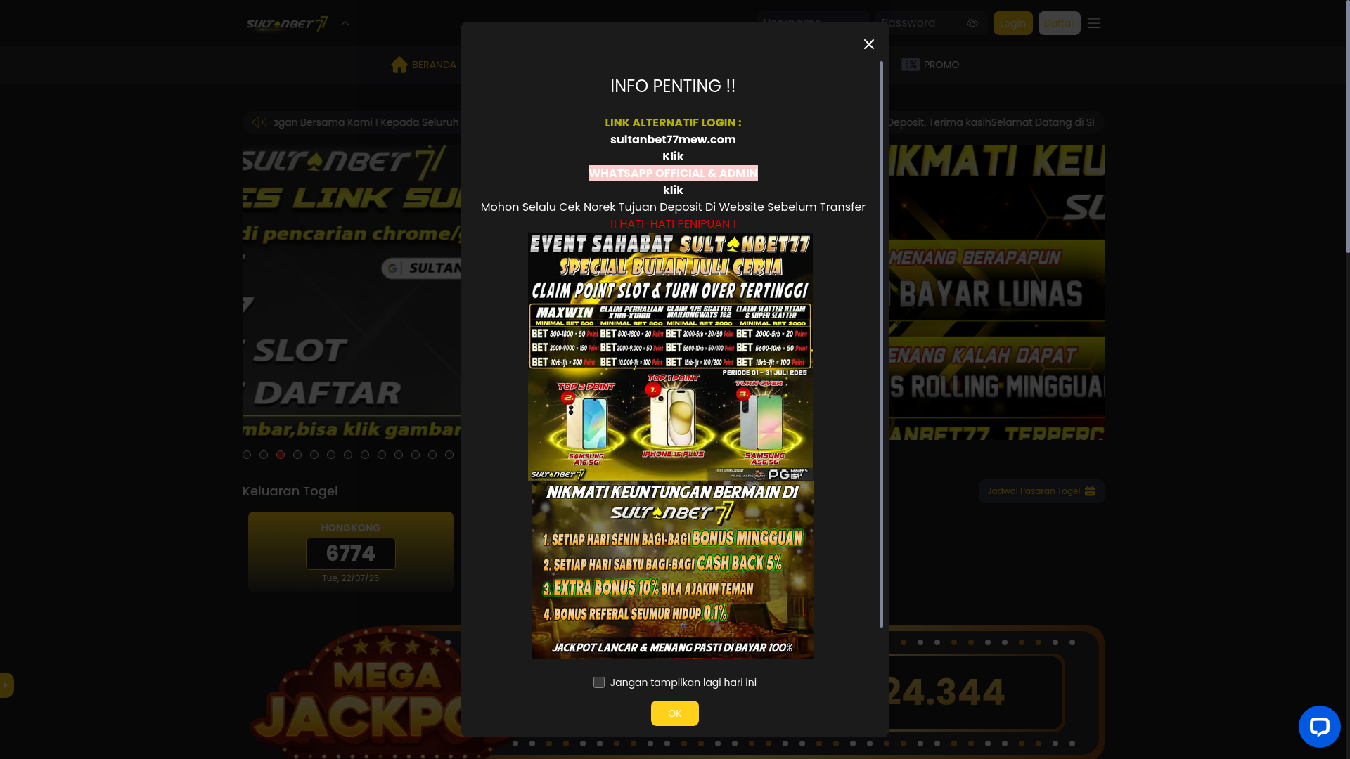 website screenshot of https://sultanbet77beras.com/