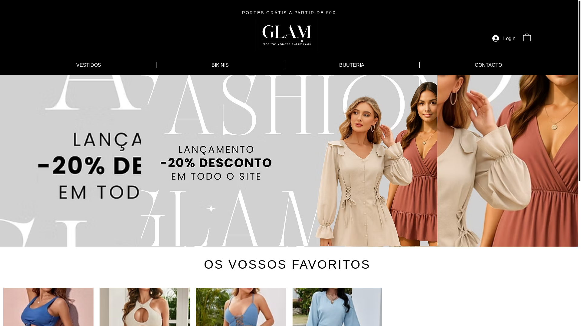 website screenshot of https://glamaffair.pt/
