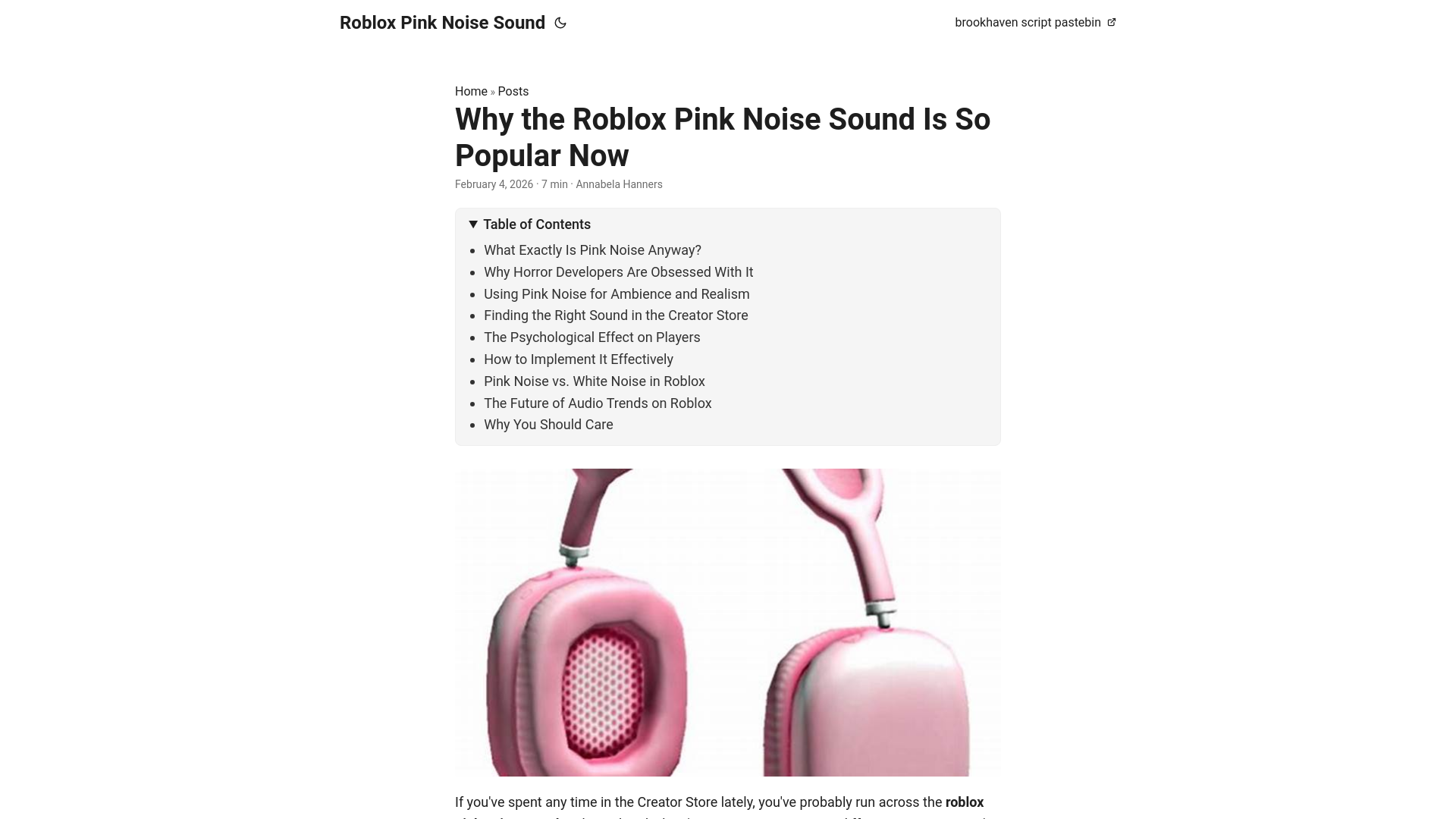 website screenshot of https://roblox-pink-noise-sound.pages.dev/