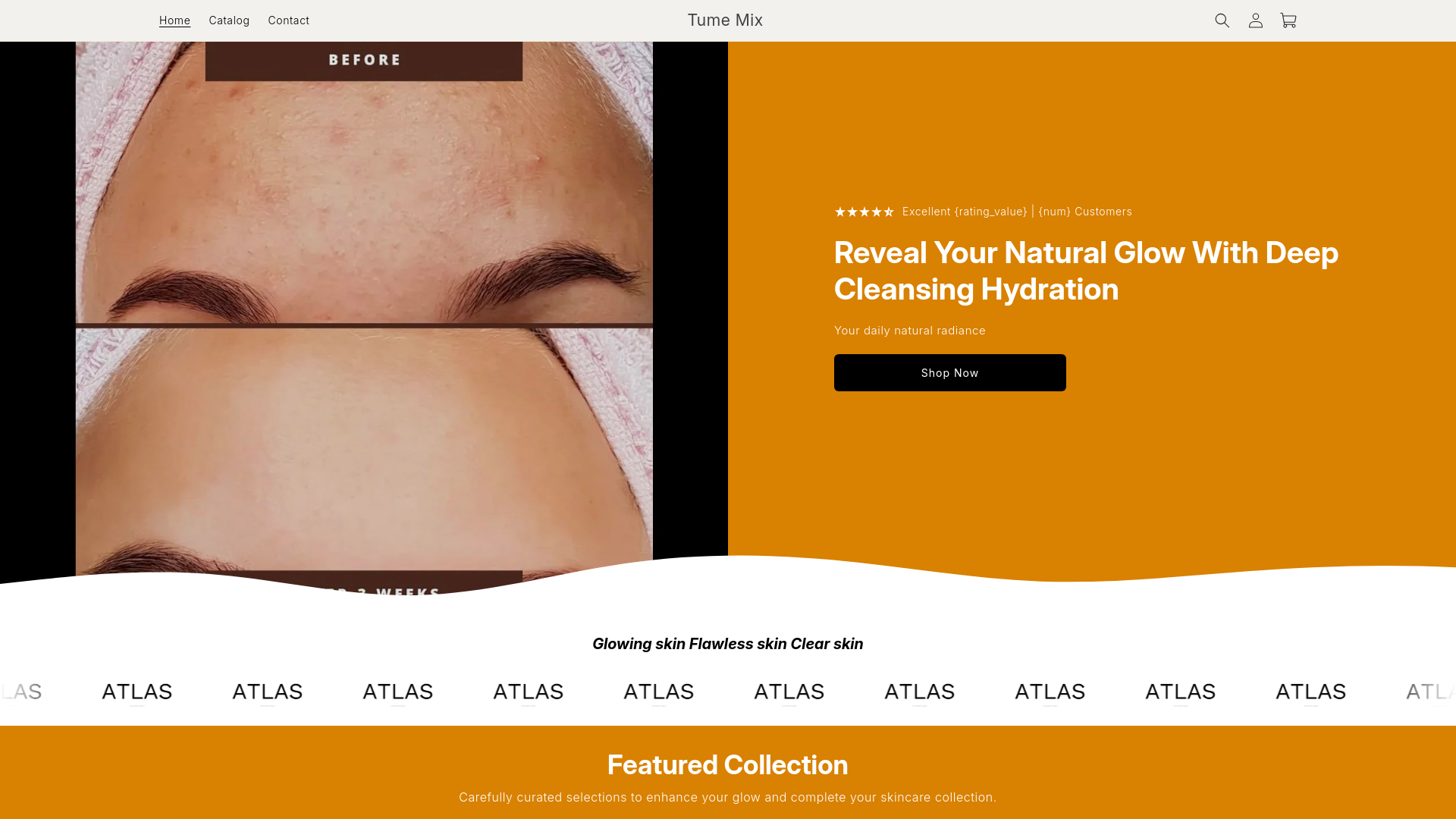 website screenshot of https://tumemix.com/
