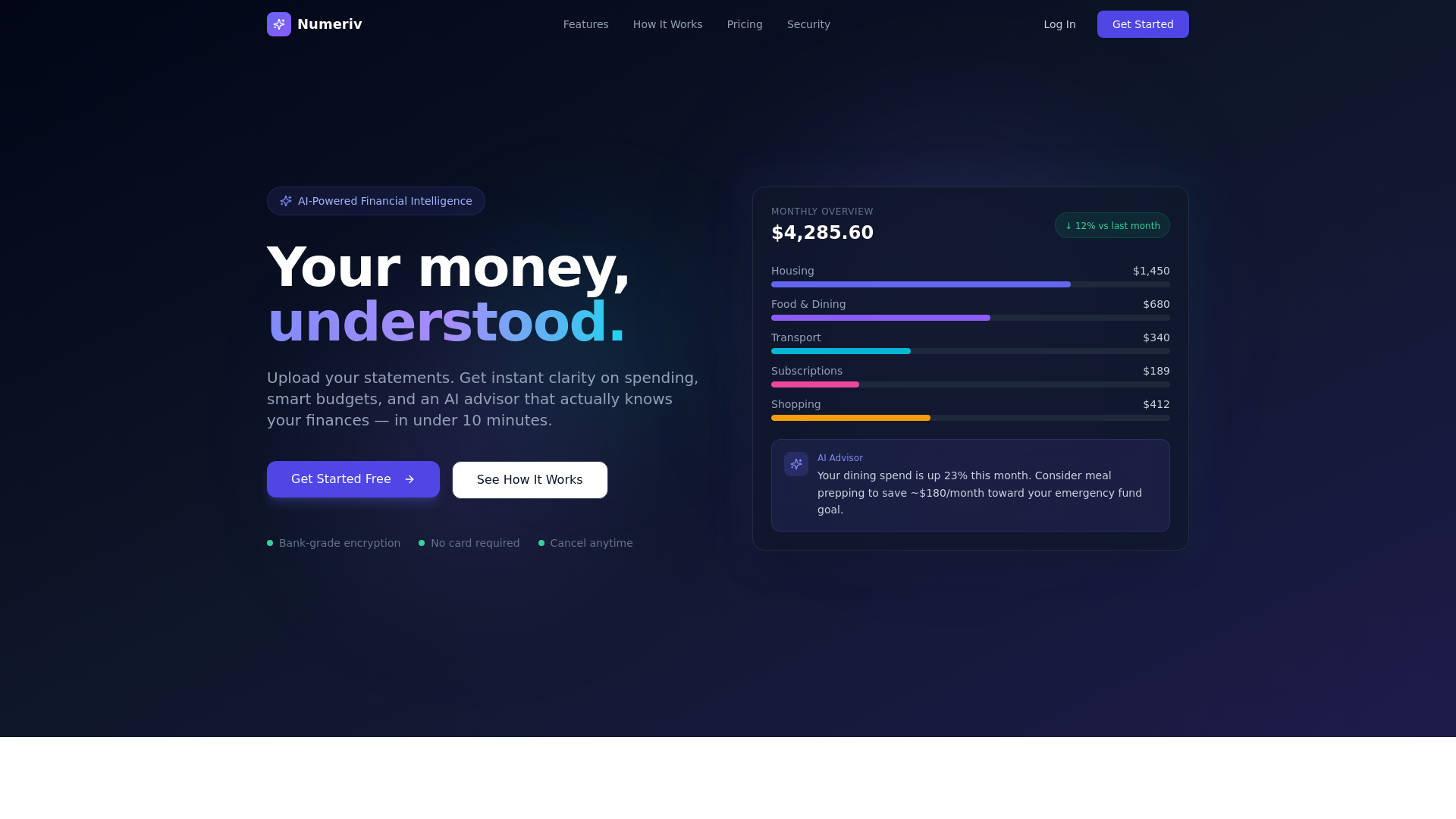 website screenshot of https://numeriv.com/