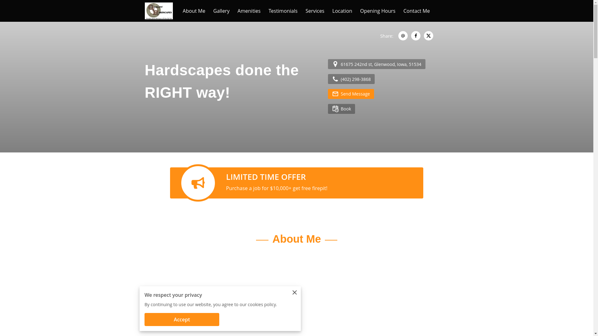 website screenshot of https://quality-hardscapes.us/