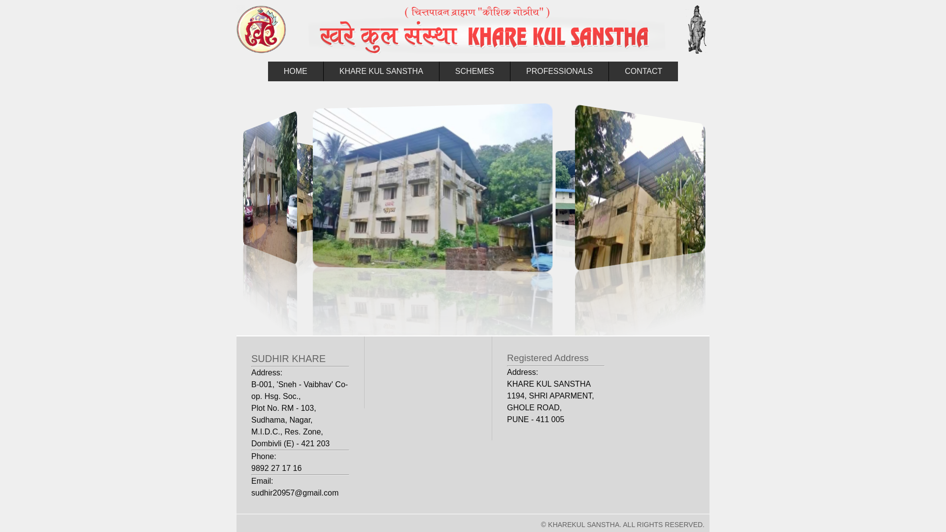 website screenshot of https://kharekul.com/