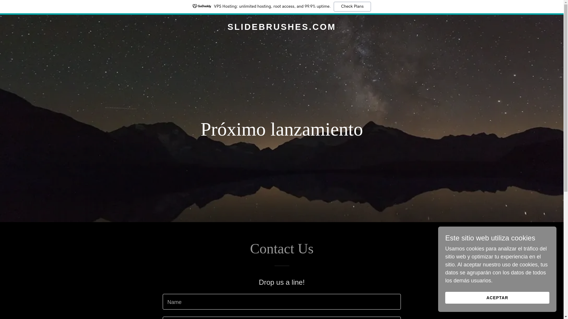 website screenshot of https://slidebrushes.com/