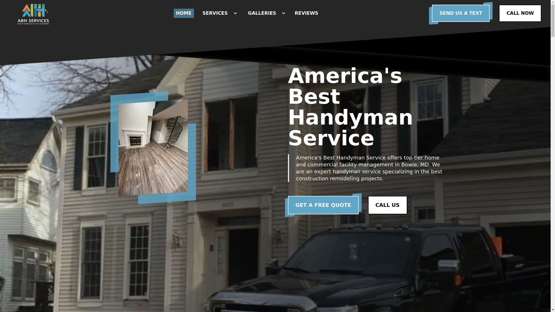 website screenshot of https://abhservices-md.com/