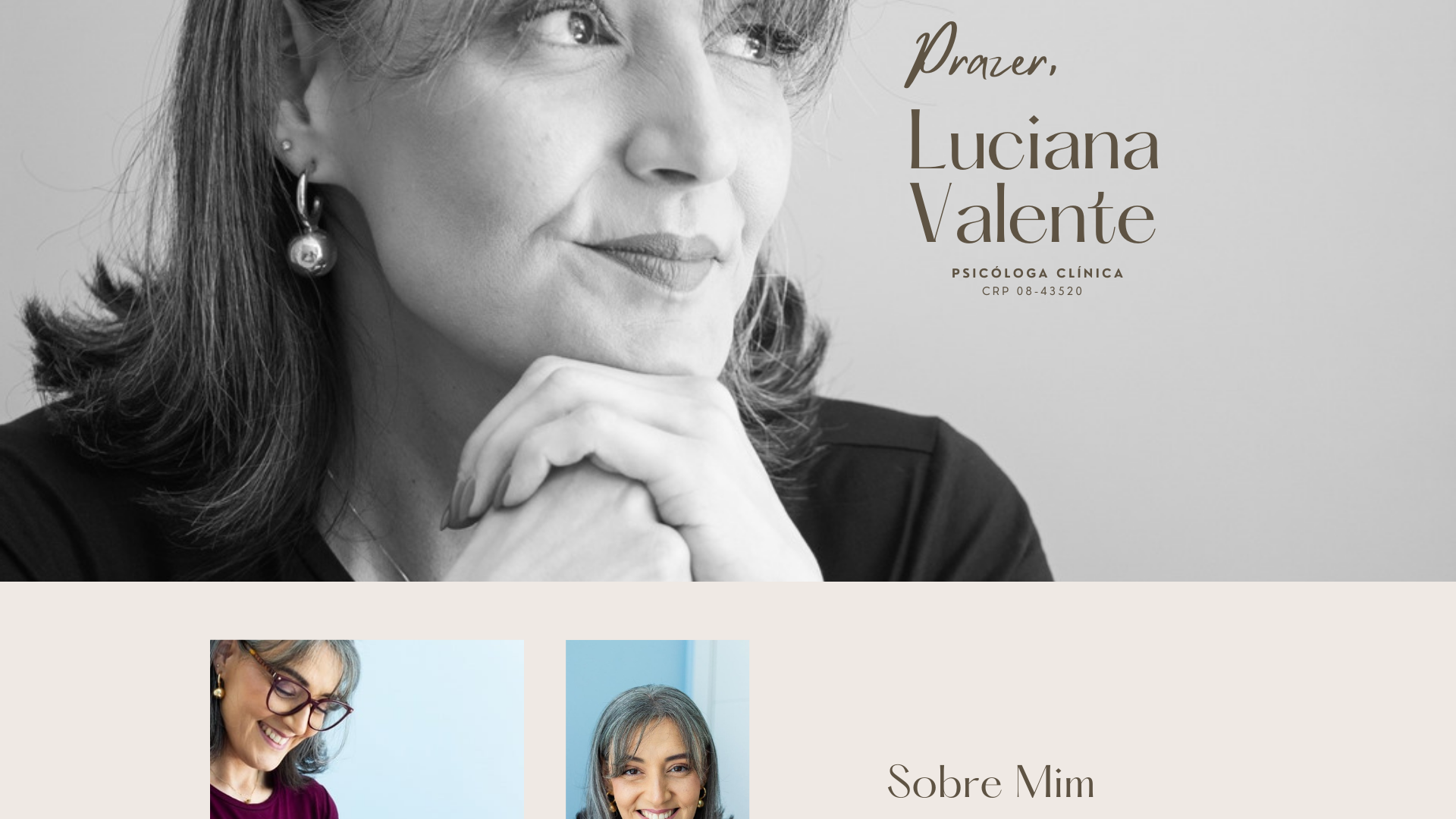 website screenshot of https://lucianavalentepsi.com.br