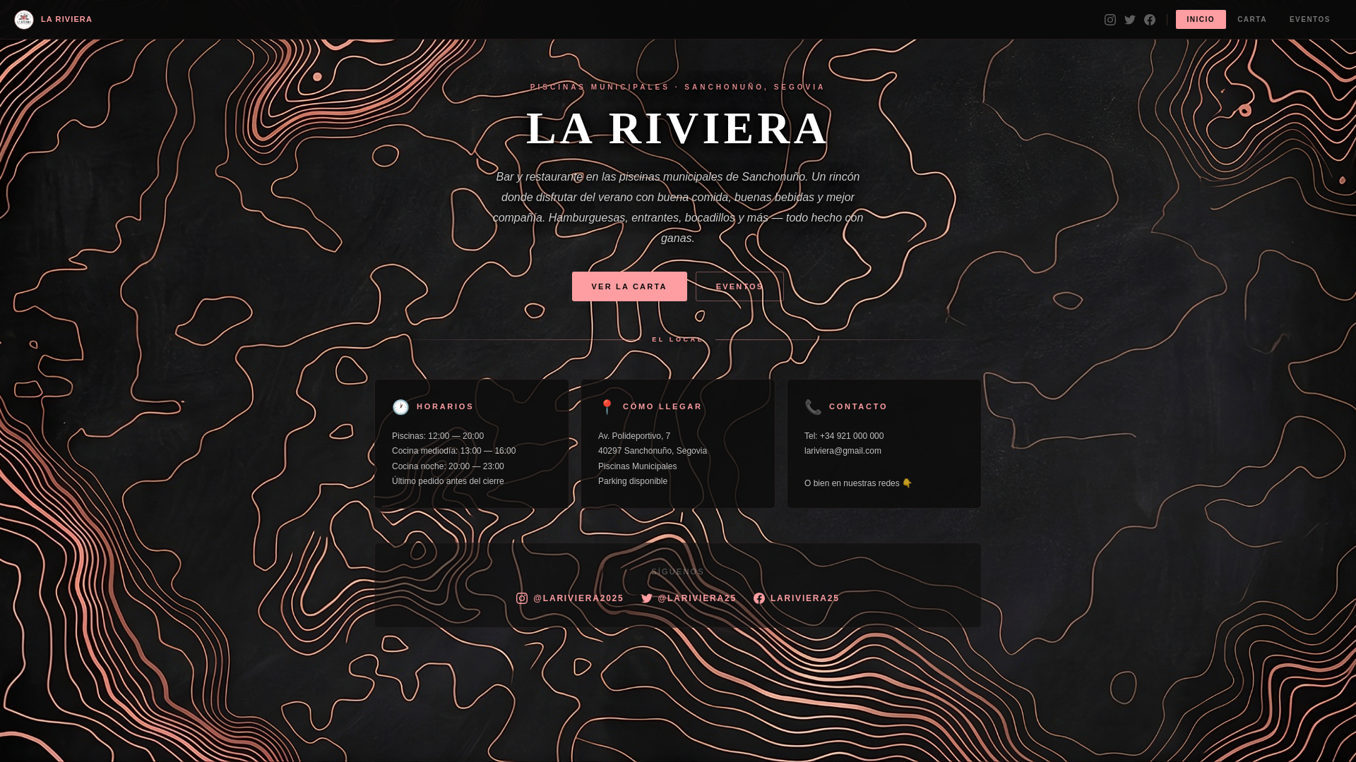 website screenshot of https://la-riviera.pages.dev/