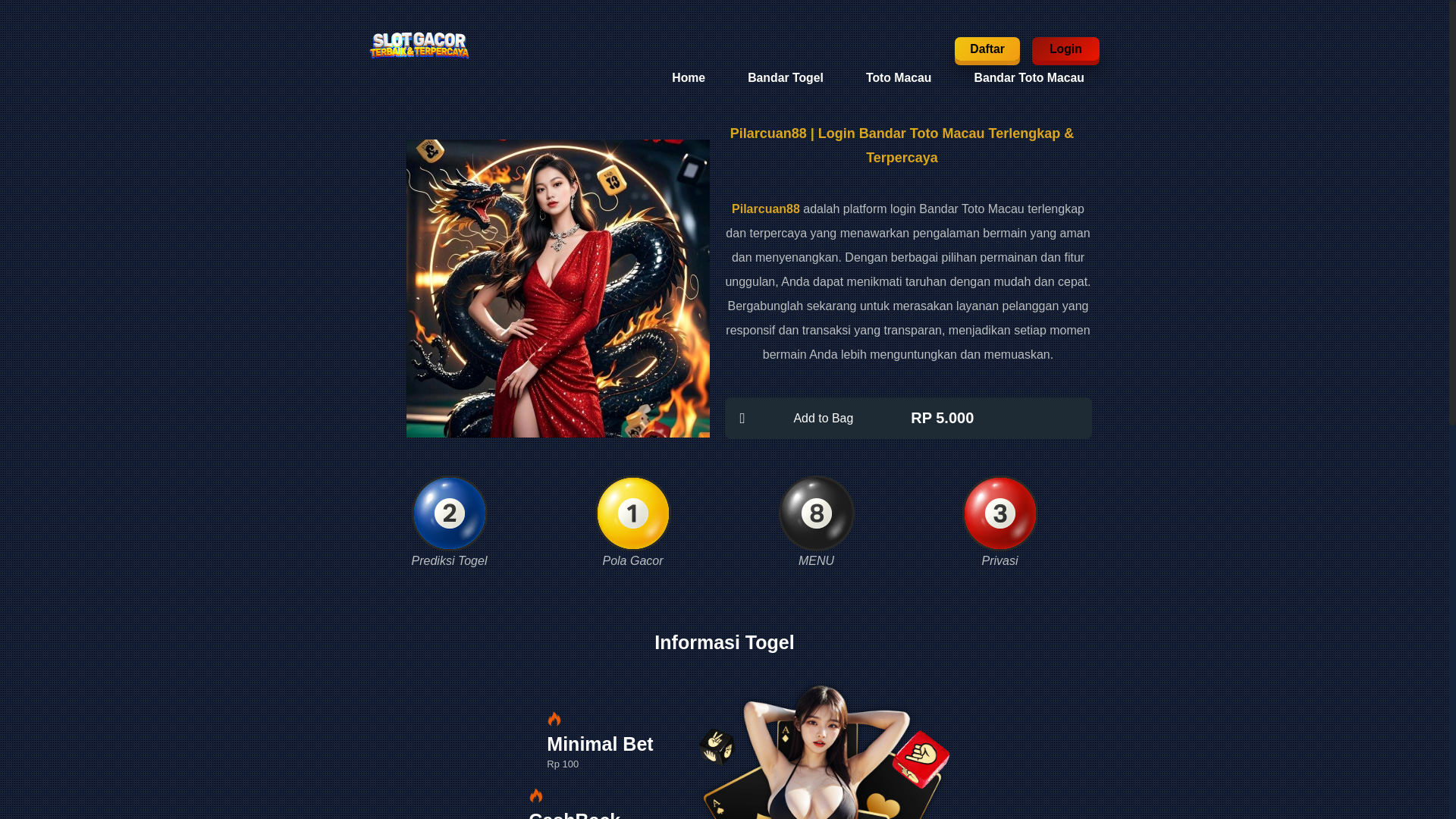 website screenshot of https://pilarcuan88-v1.pages.dev/