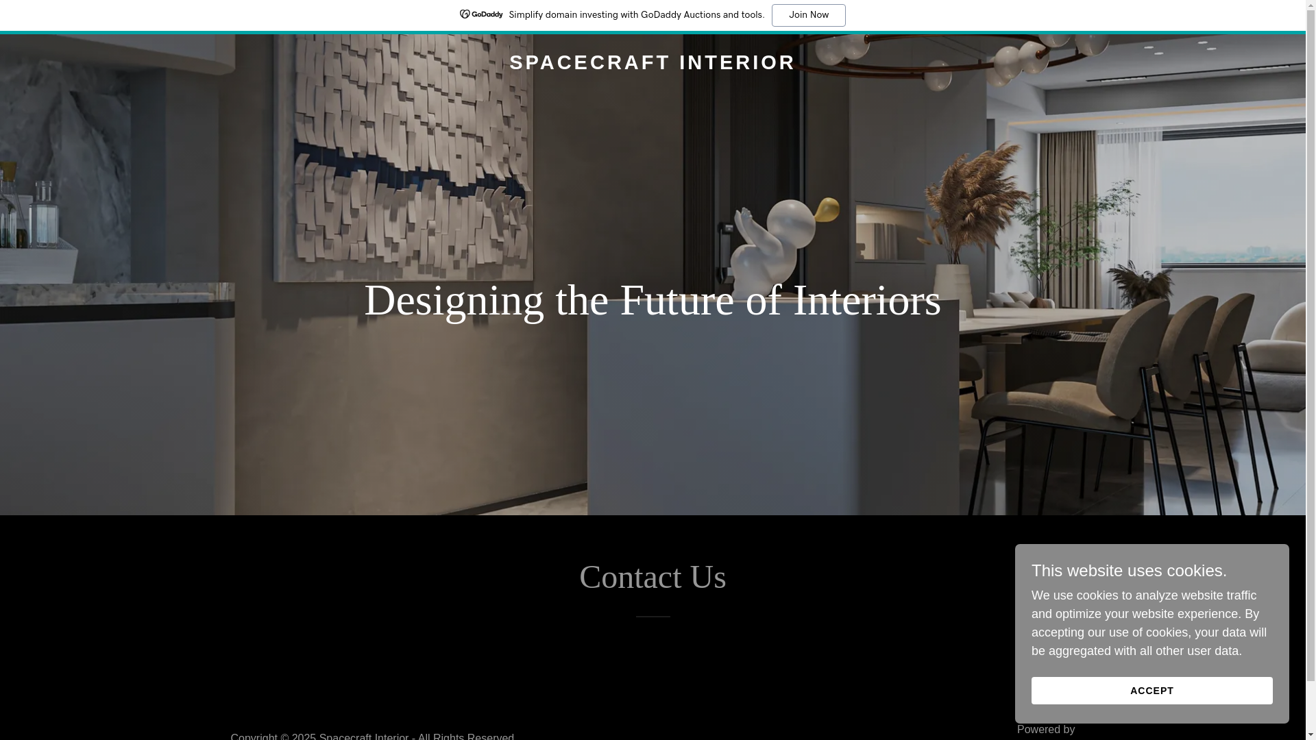 website screenshot of https://spacecraftinterior.in/