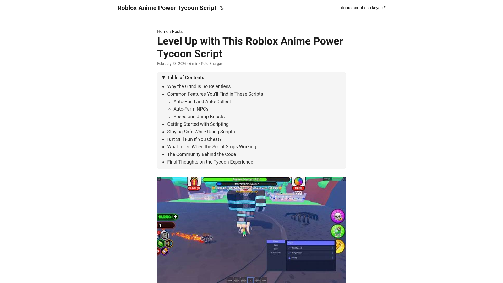 website screenshot of https://roblox-anime-power-tycoon-script.pages.dev/
