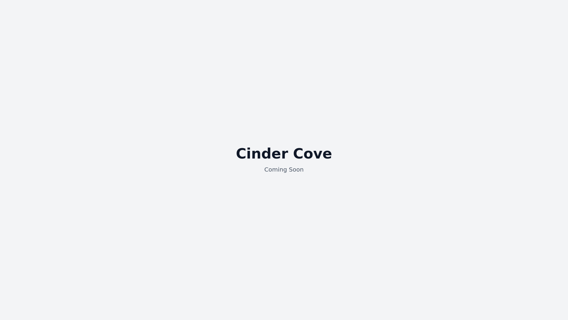 website screenshot of https://cindercove.io/