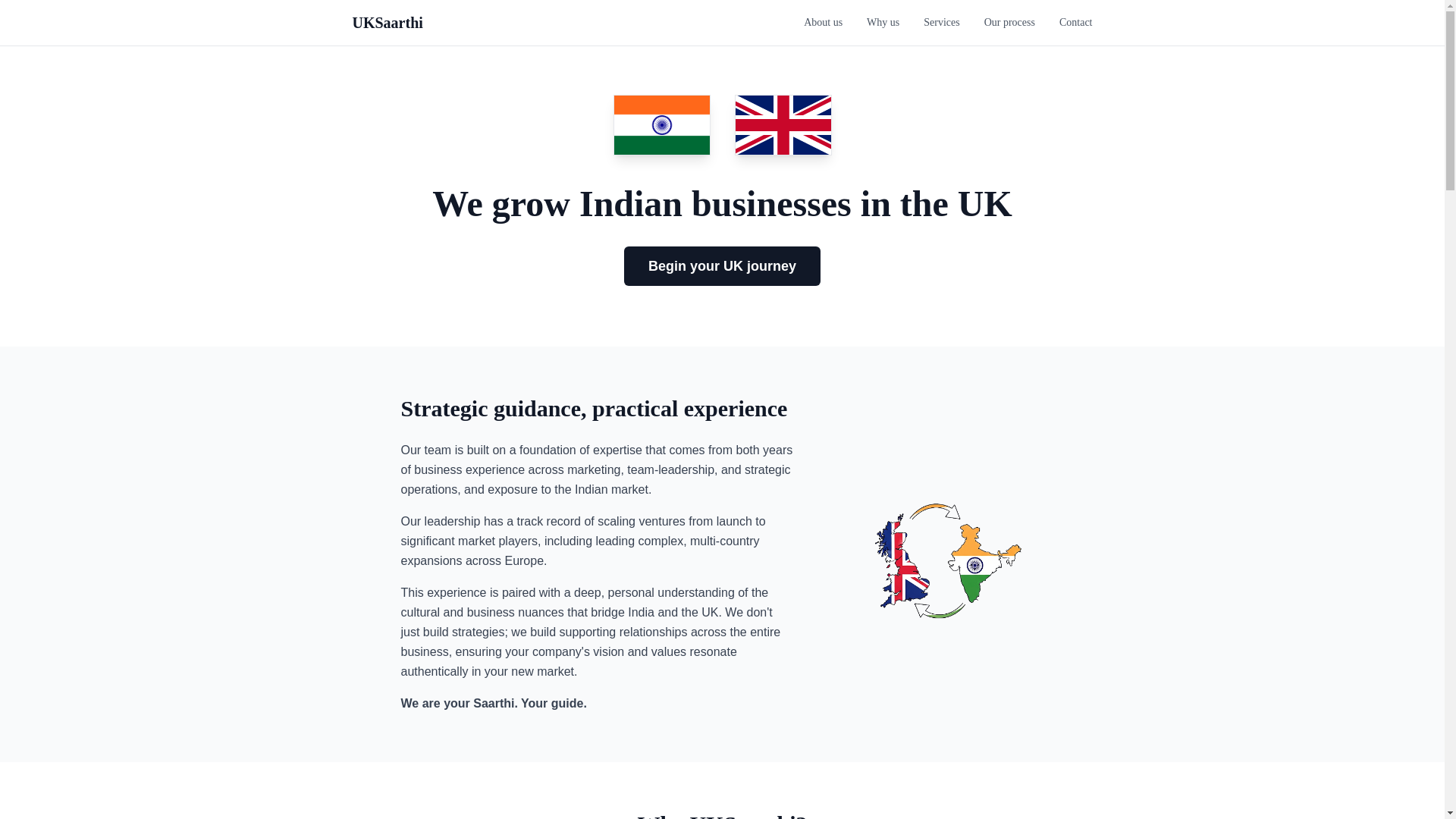 website screenshot of https://uksaarthi.com/