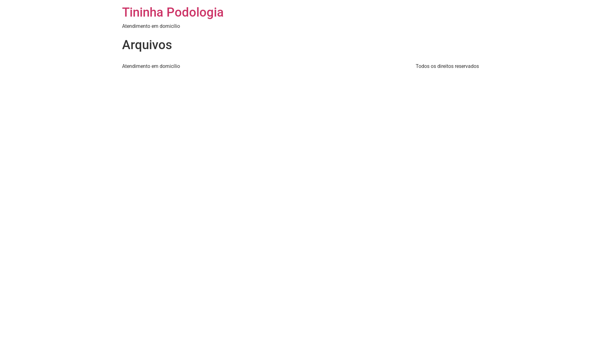 website screenshot of https://tininhapodologia.com.br/