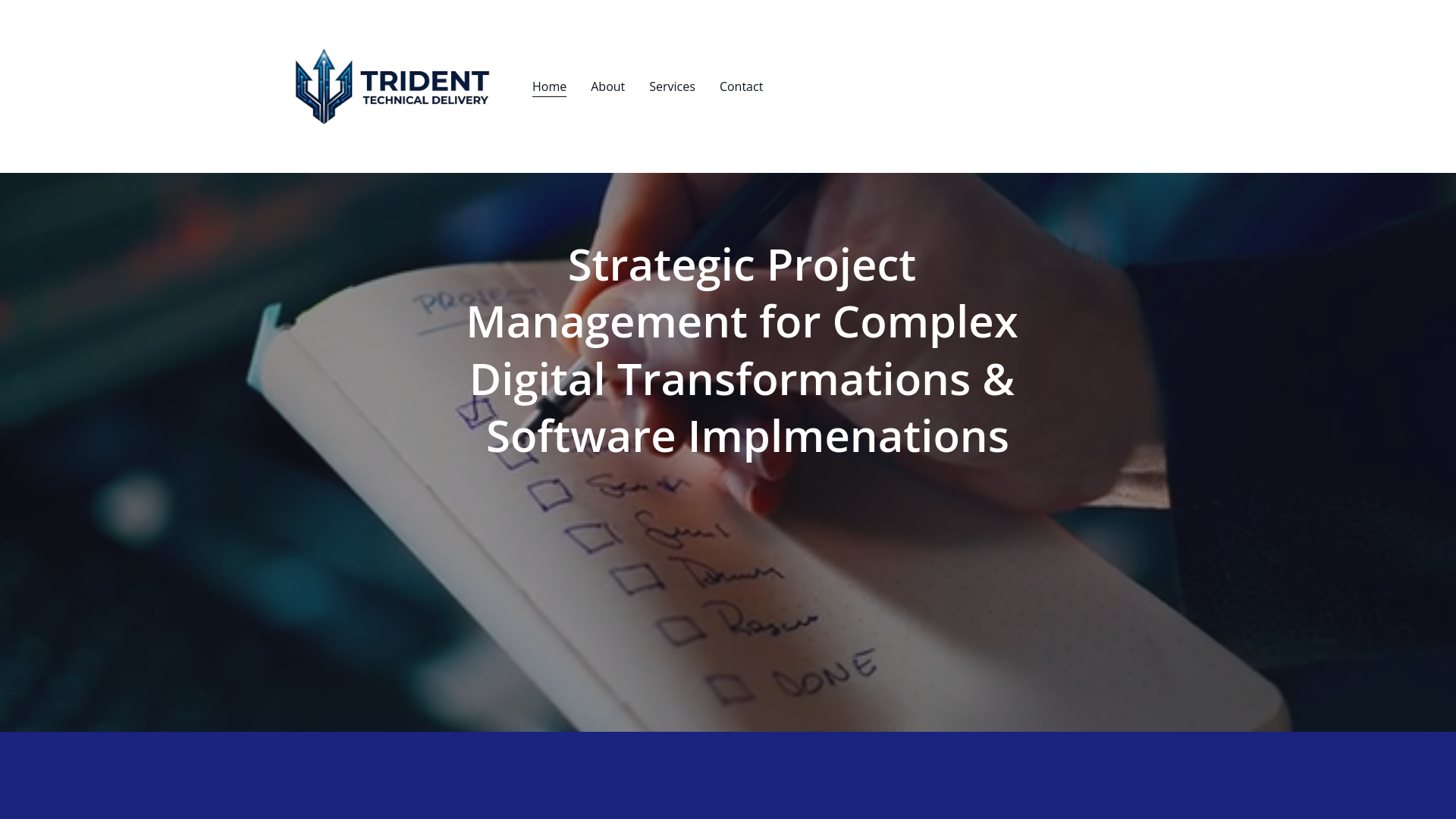 website screenshot of https://tridenttd.ca