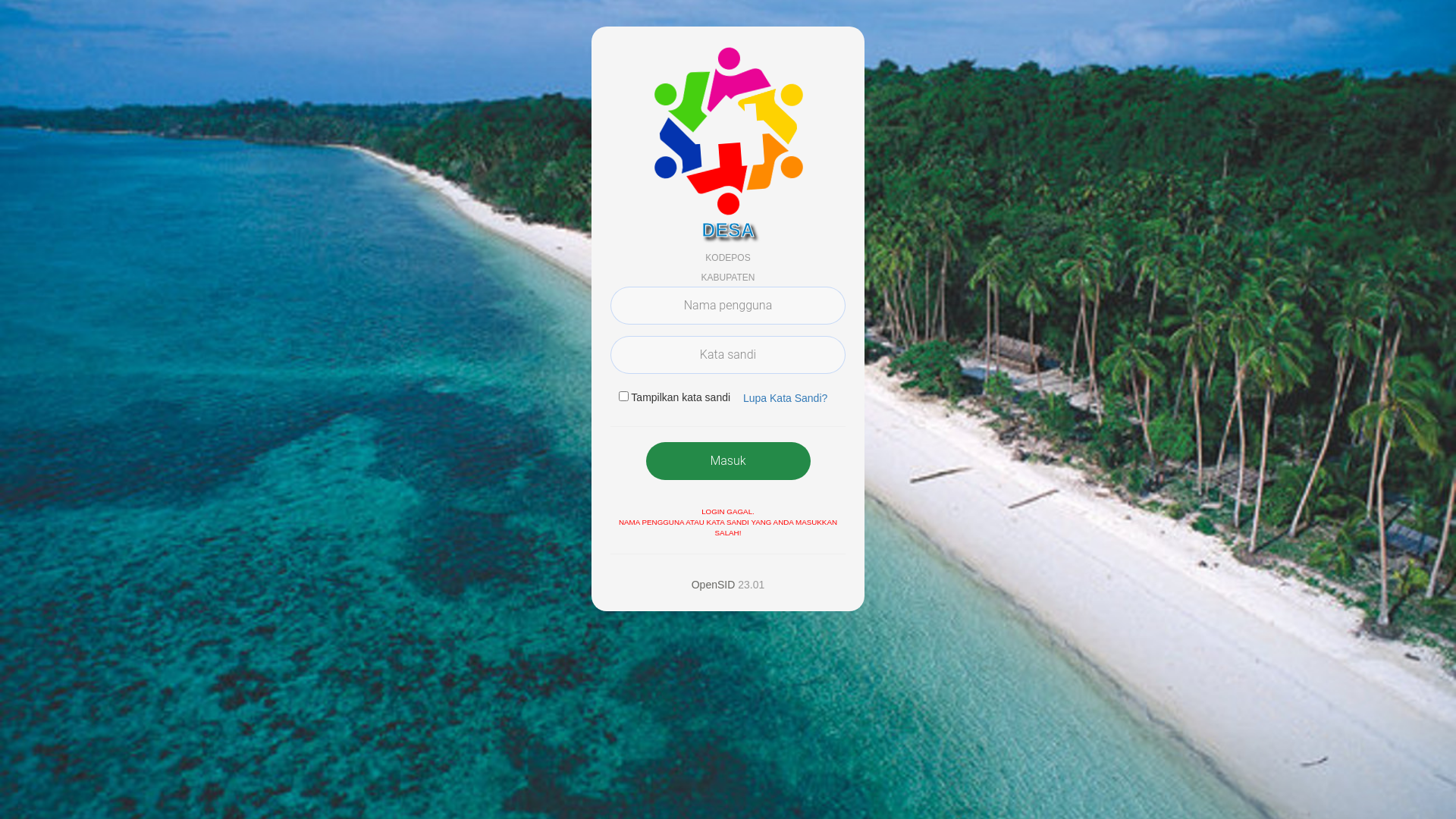website screenshot of https://tinapandesa.web.id/