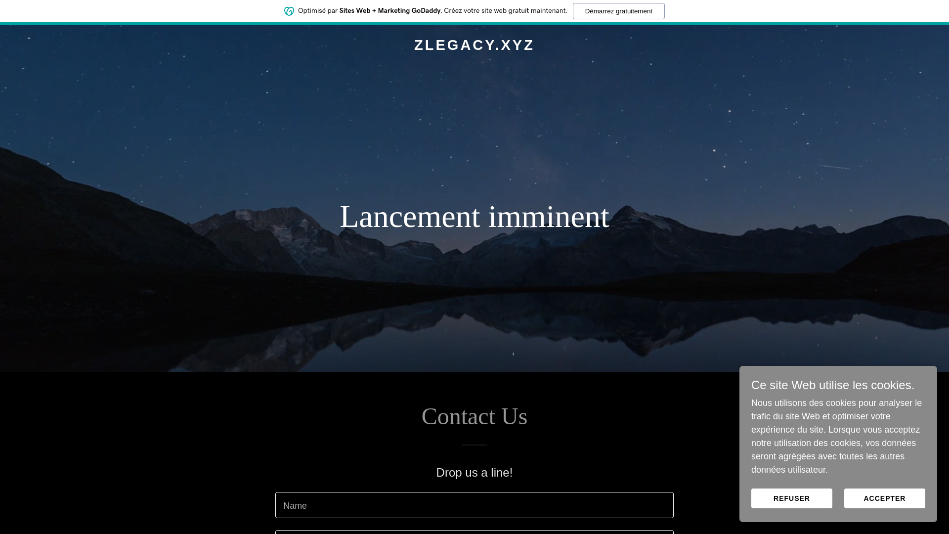 website screenshot of https://zlegacy.xyz/