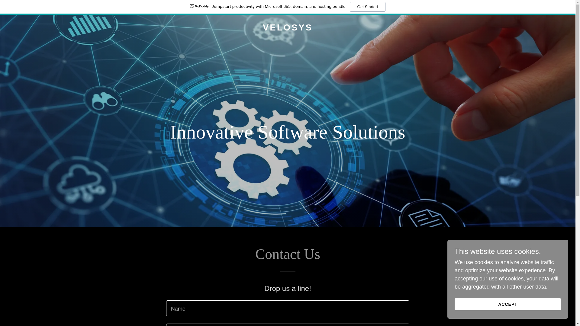 website screenshot of https://velosys.ai/