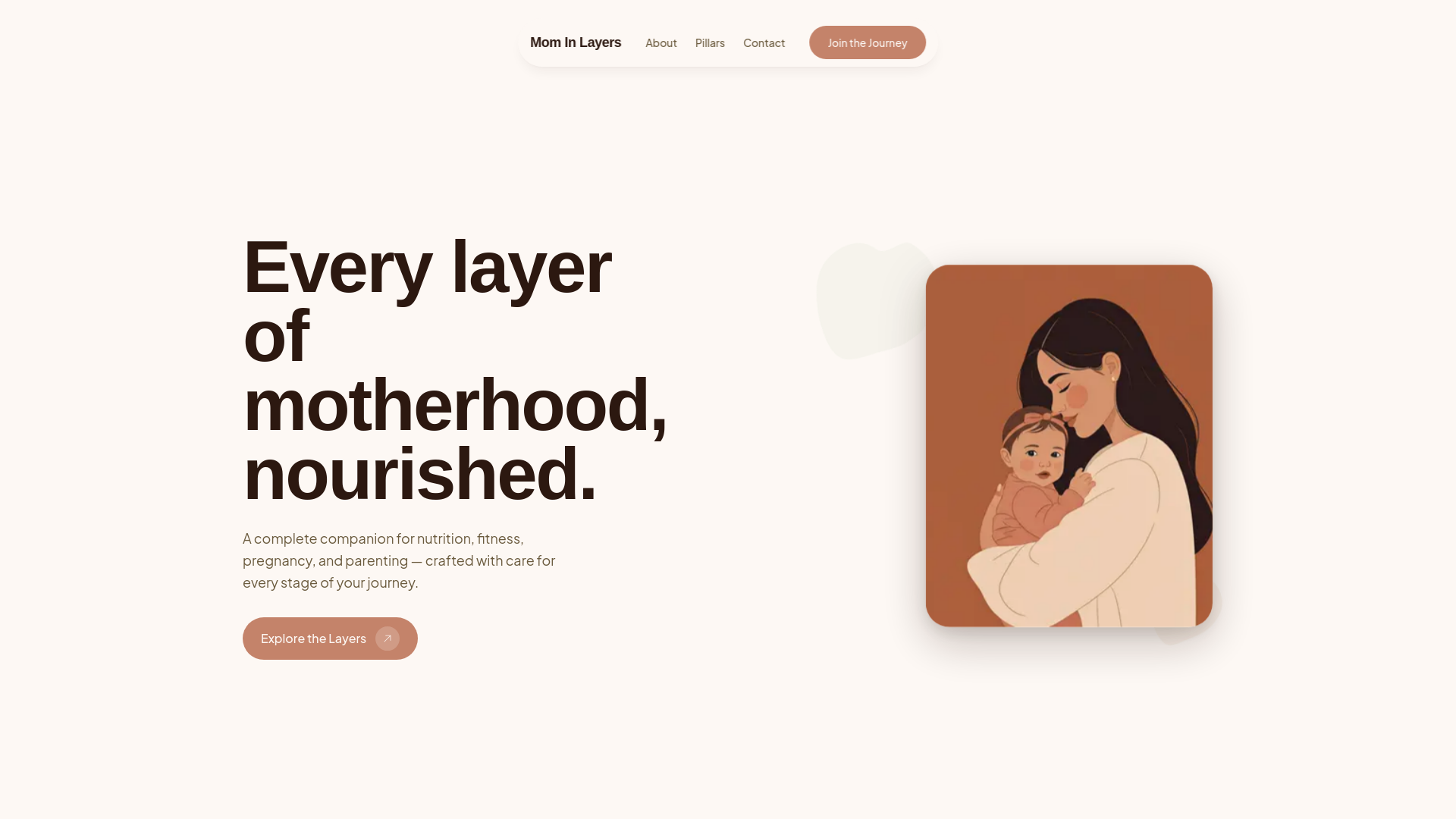 website screenshot of https://mominlayers.com/