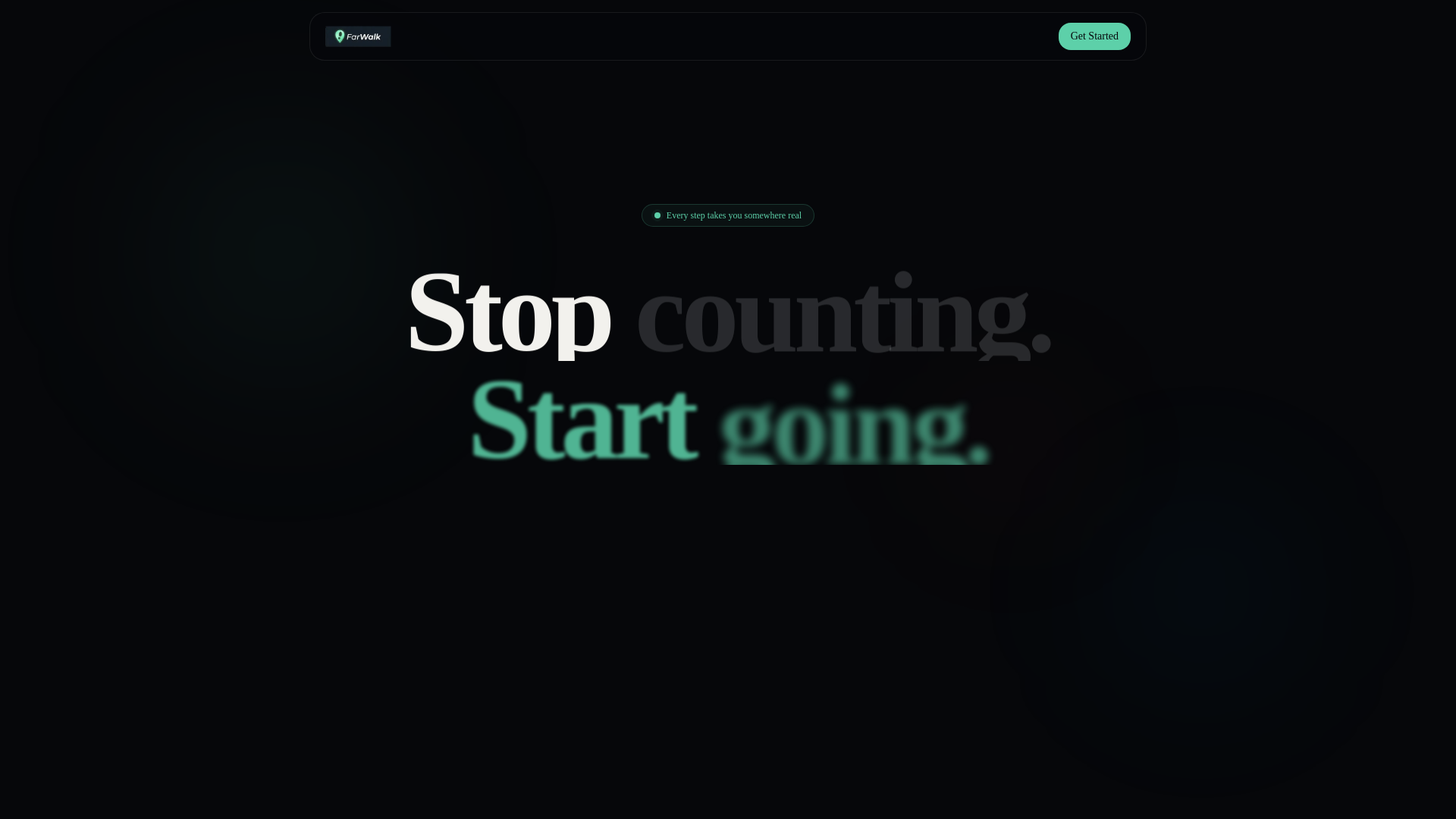 website screenshot of https://farwalk.fit/