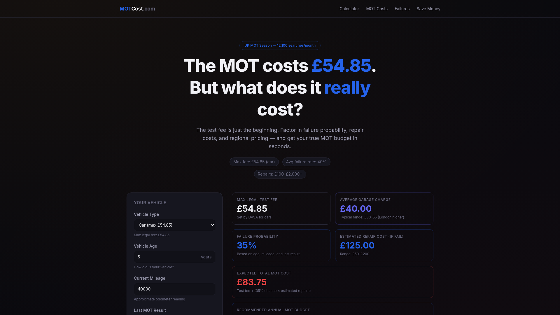 website screenshot of https://trainticketcost.pages.dev/