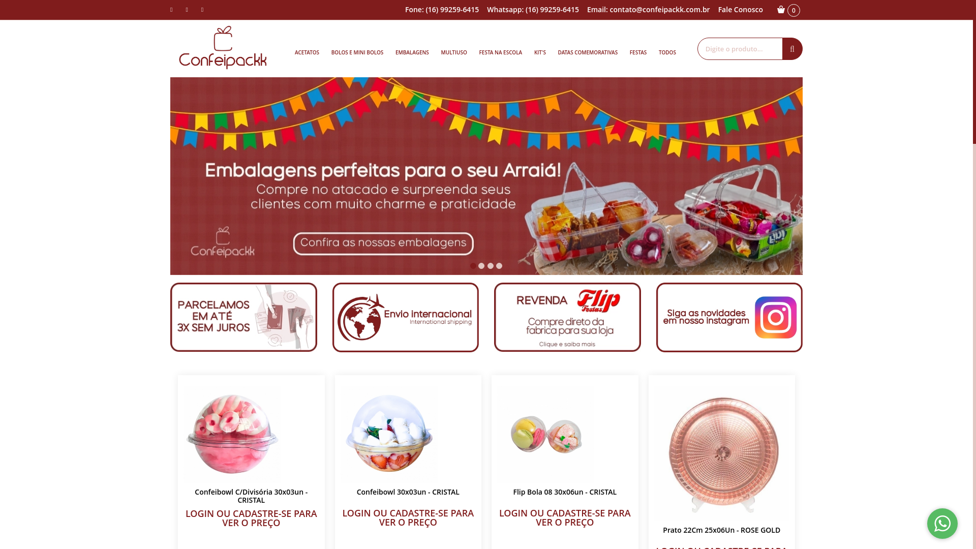website screenshot of https://atacadoconfeipackk.com.br/