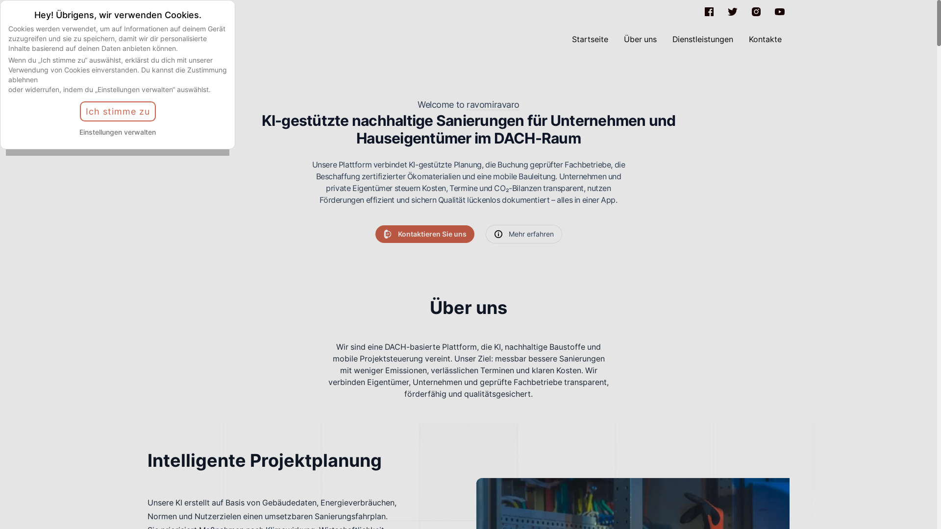 website screenshot of https://ravomiravaro.click/
