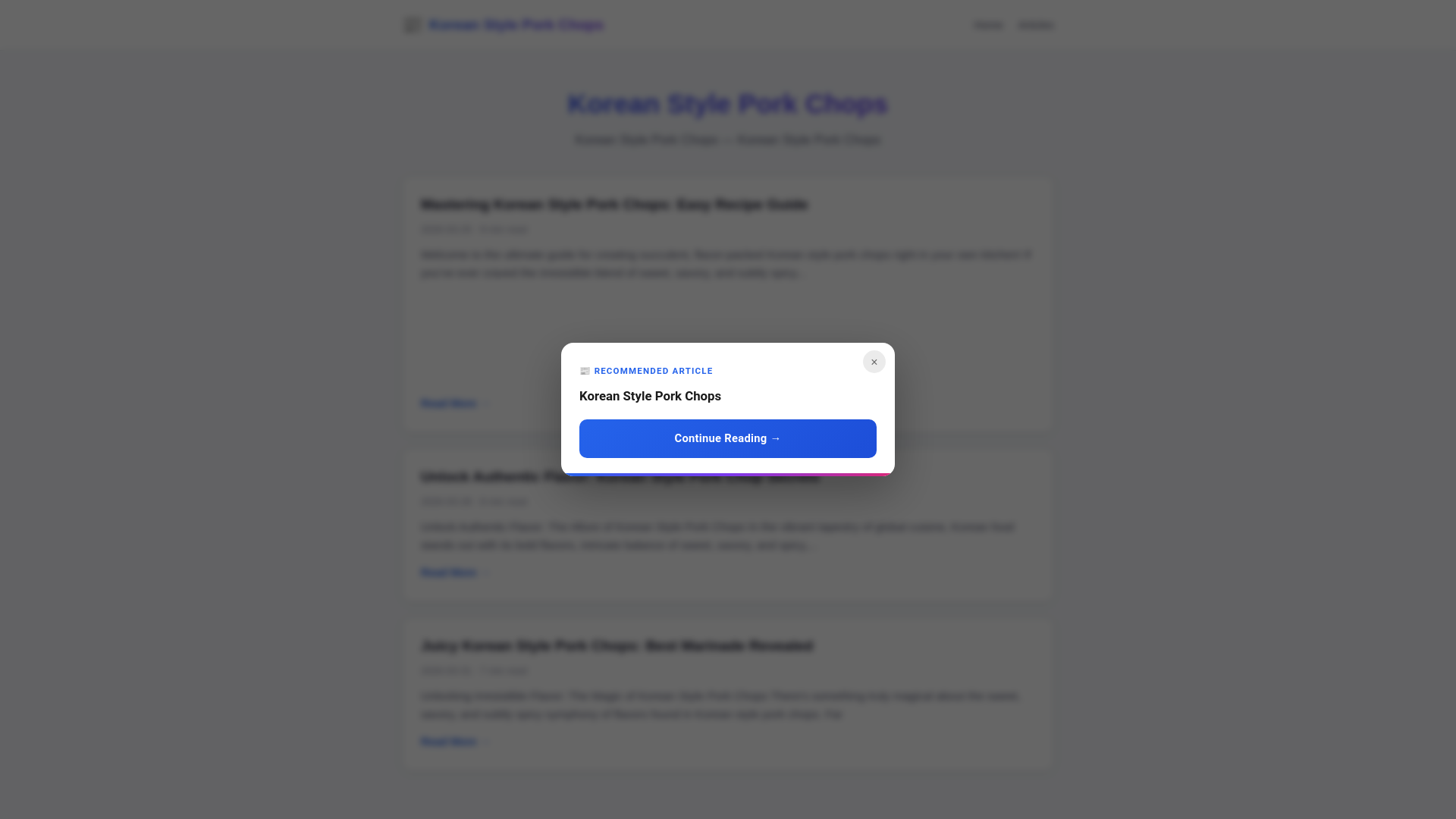 website screenshot of https://korean-style-pork-chops.pages.dev/