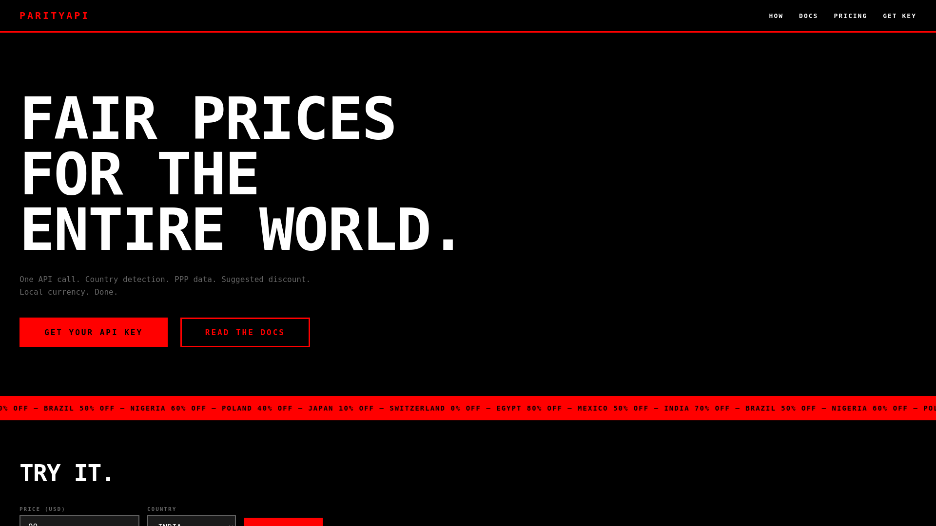 website screenshot of https://parityapi-site.pages.dev/