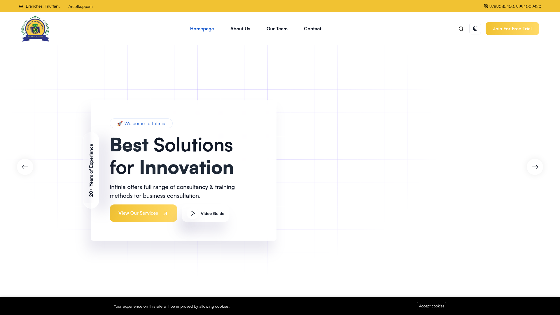 website screenshot of https://dknpublicschool-cbse.in/