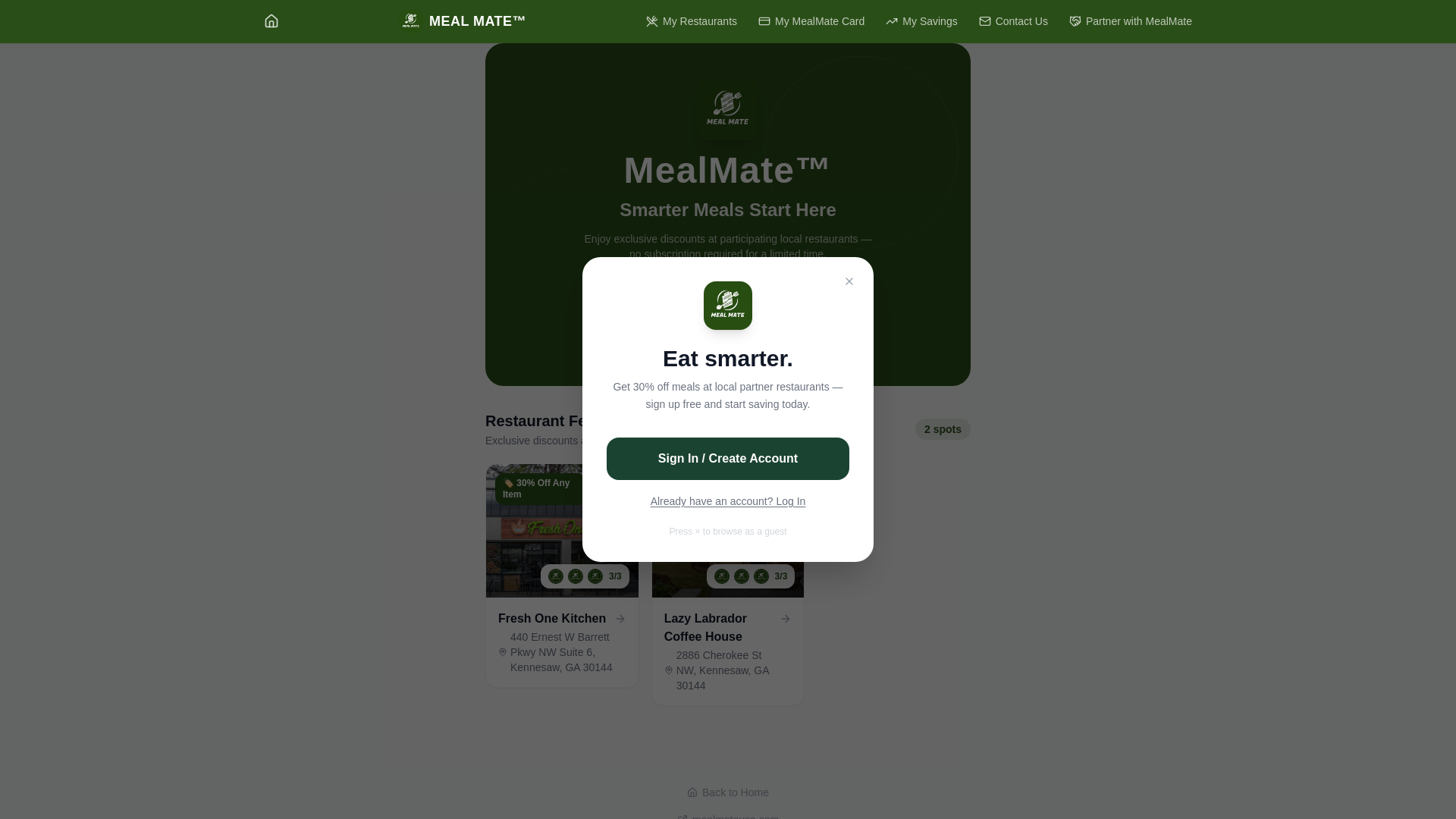website screenshot of https://mealmateus.com