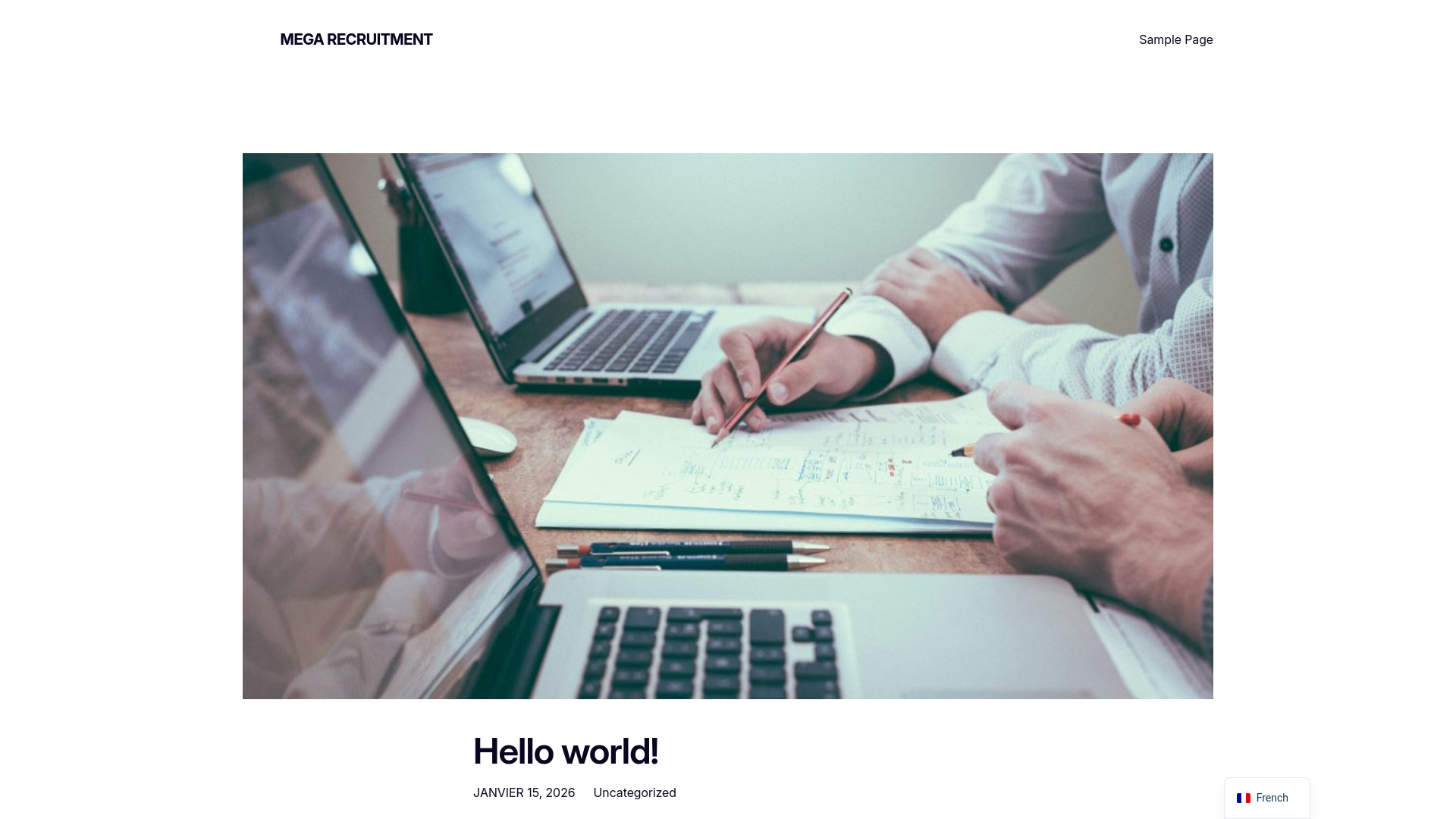 website screenshot of https://megarecruitment.com.tn/