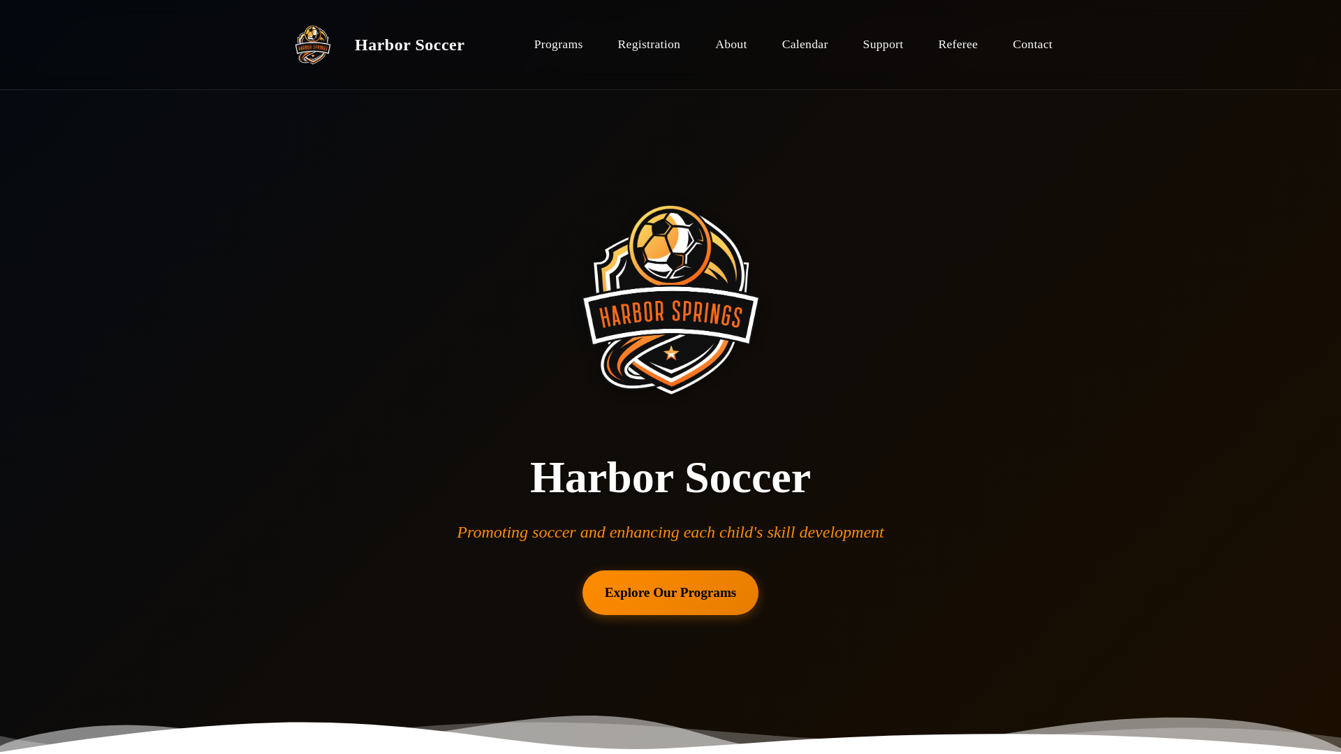 website screenshot of https://harbor-soccer.pages.dev/