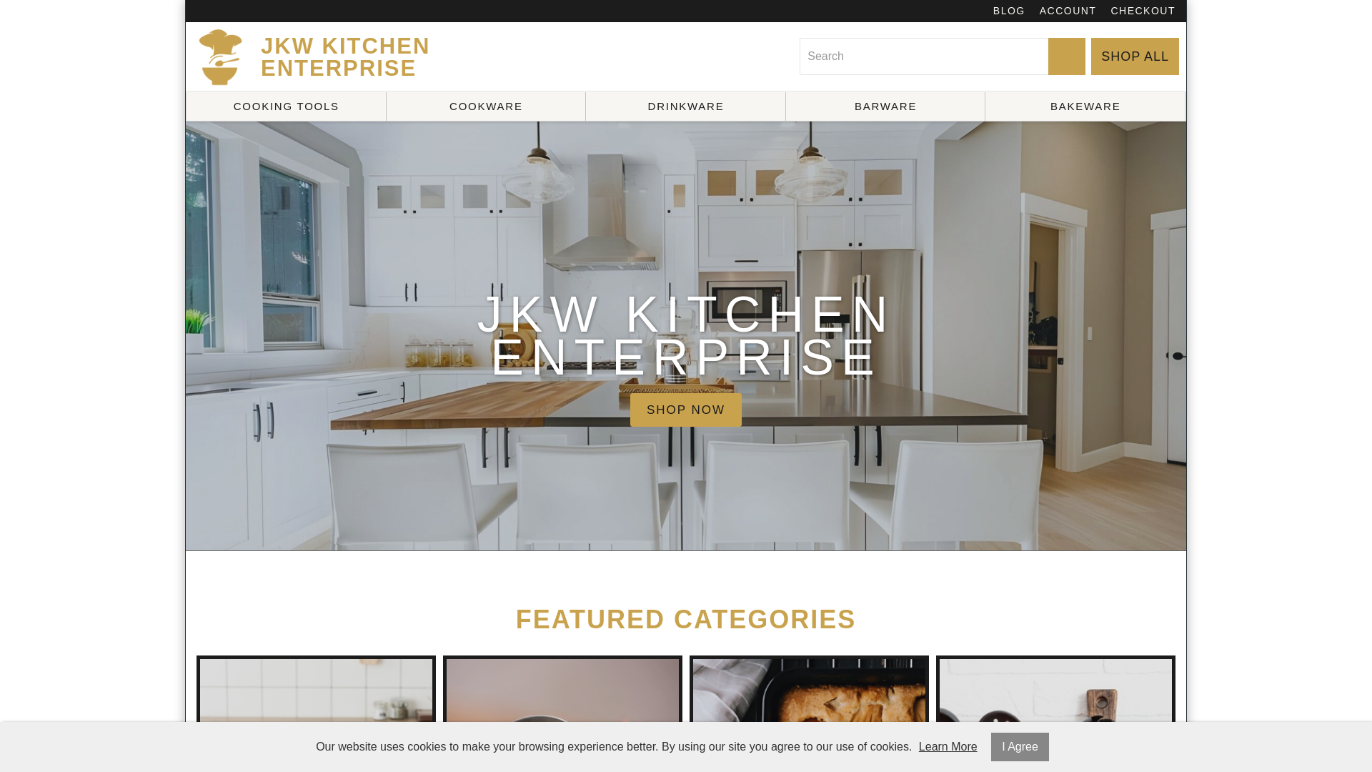 website screenshot of https://jkwkitchenenterprise.com