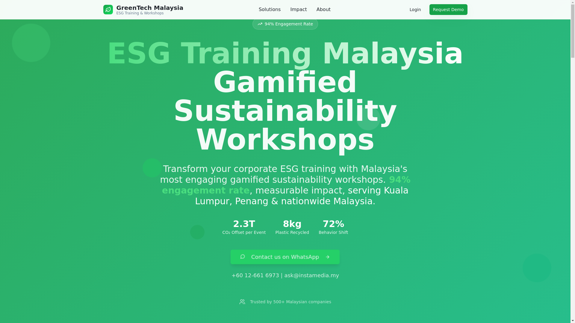 website screenshot of https://cutcarbon.my/