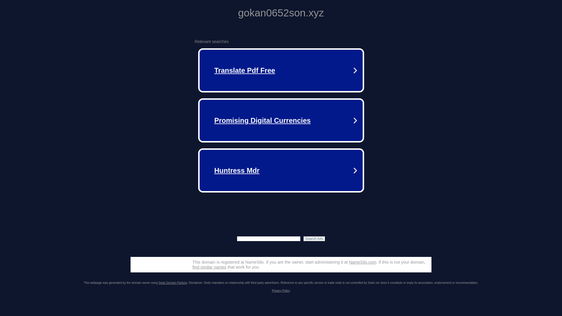 website screenshot of https://gokan0652son.xyz/