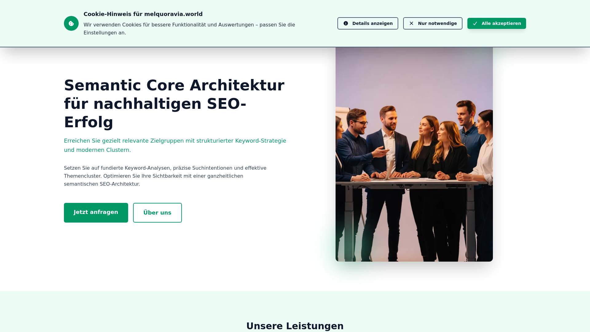website screenshot of https://melquoravia.world/