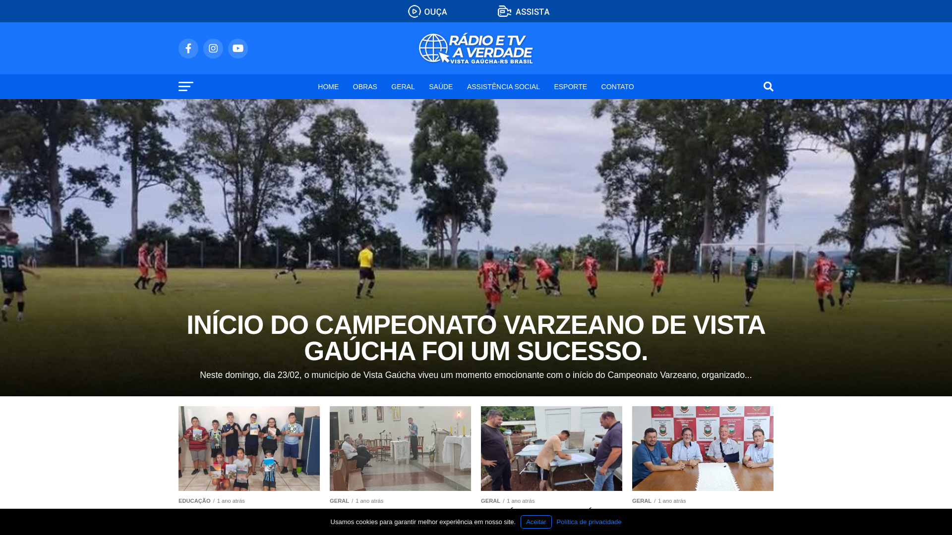 website screenshot of https://clicaverdade.com.br