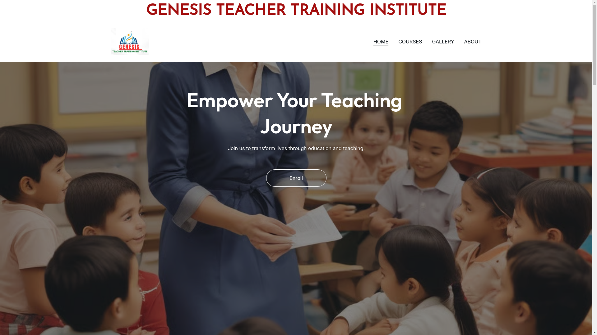 website screenshot of https://genesisteachertraininginstitute.in/