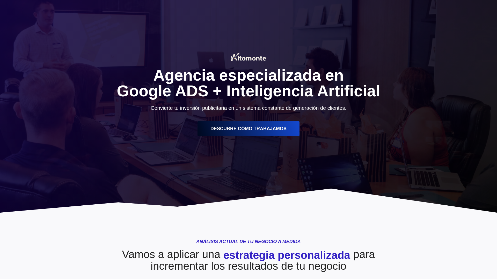 website screenshot of https://altomontedigital.com